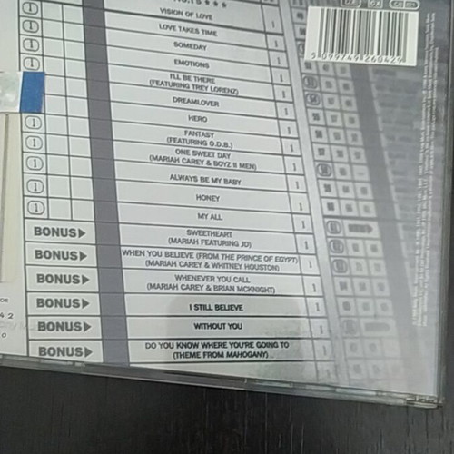 Mariah Carey No 1s CD like new
