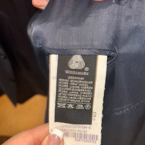 Authentic Ted Lapidus custom made jacket blue, new, size 56