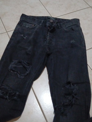 Women's black denim jeans used, size M 38 10