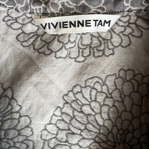 Vivienne Tam cotton gray mini dress like new, size S-M