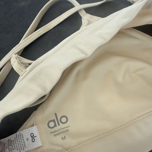 Alo Yoga Bra butter yellow like new, size M