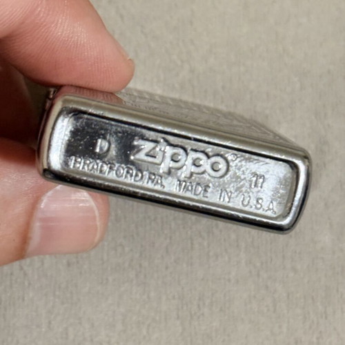 Zippo lighter 2011 used with playing cards and dice engraving