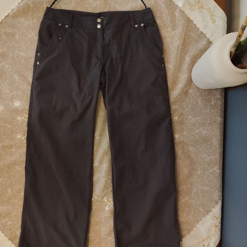 Low-rise pants gray used, size L