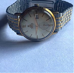 Venus 19 Rubis (Jewels) Steel Antimagnetic Swiss Made Ρολόι χειρός με μπρασελέ 1970