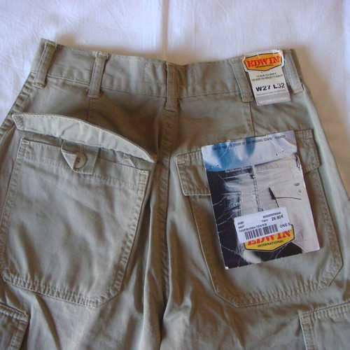 Edwin vintage cargo jeans καινούργιο, μέγεθος W27 L32, μπεζ