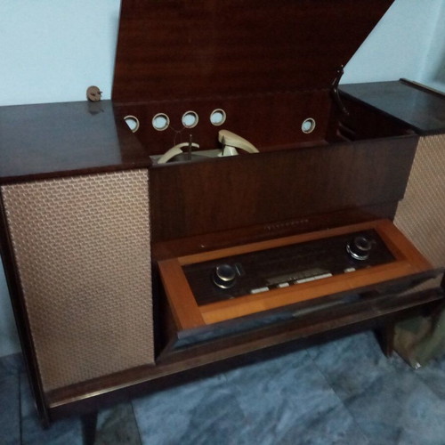 Telefunken Dominante hi-fi stereo 2094 radio turntable cabinet used, 1959 model
