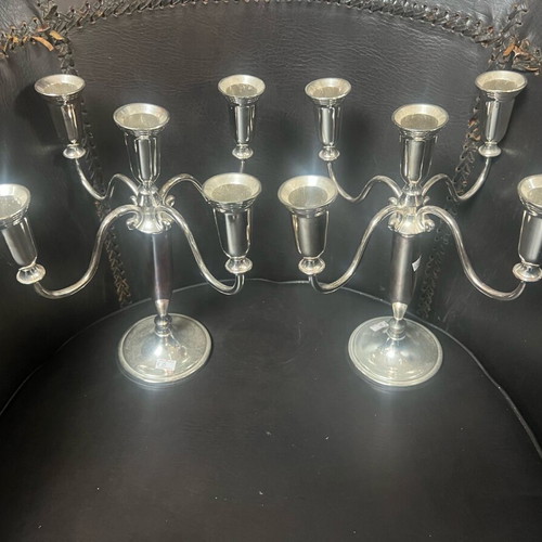 Candlestick set used, two pieces