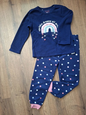 Primark girls' winter pajamas used, blue