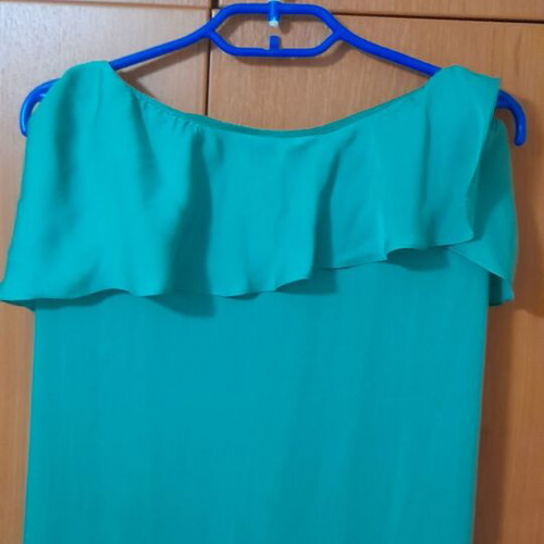 July Two Atelier silk maxi dress, green, XS