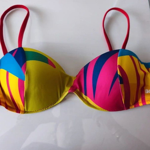 Body Talk multicolor bikini top new, size M 38 10
