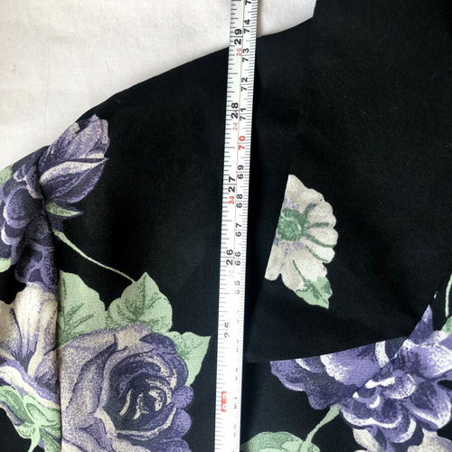 Vintage floral black BHS shirt new, size L 42