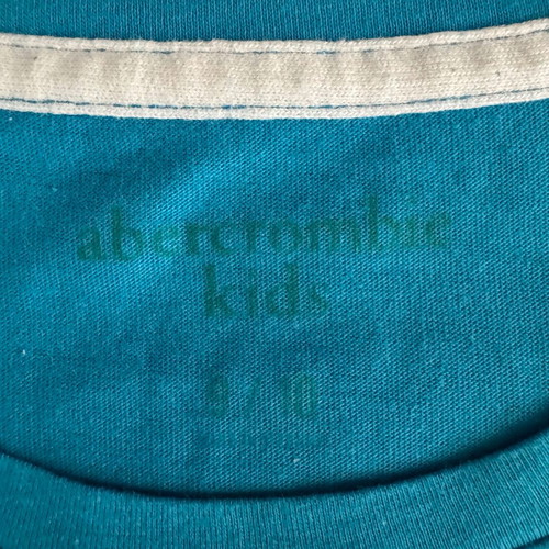 Abercrombie boys' t-shirts used, size XS, turquoise and burgundy, 9-10 years