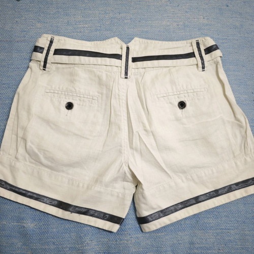 Diesel women's shorts like new, white with black details and belt