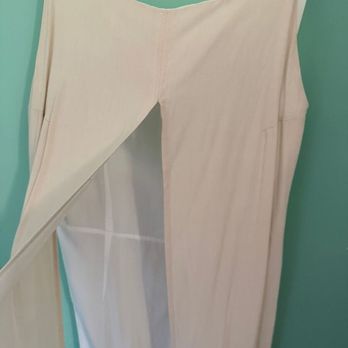 FALF long dress white-beige like new with open back
