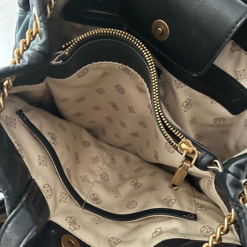 Guess shoulder bag black and gold like new