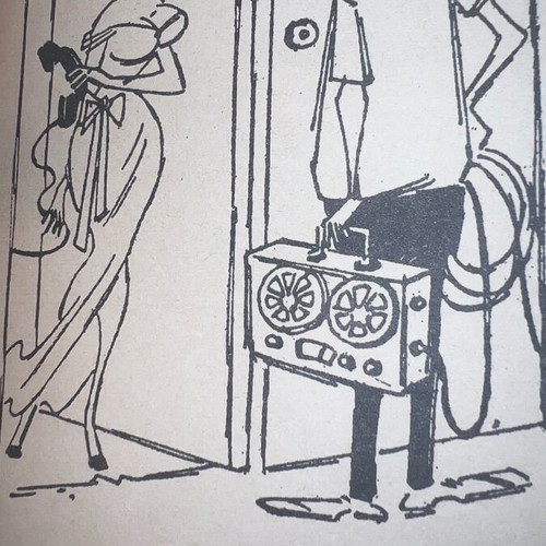 Comic book used with 66 erotic cartoons and handwritten translation