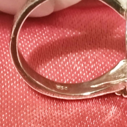 Silver ring 950 like new, sombrero shape, size 16 (56)