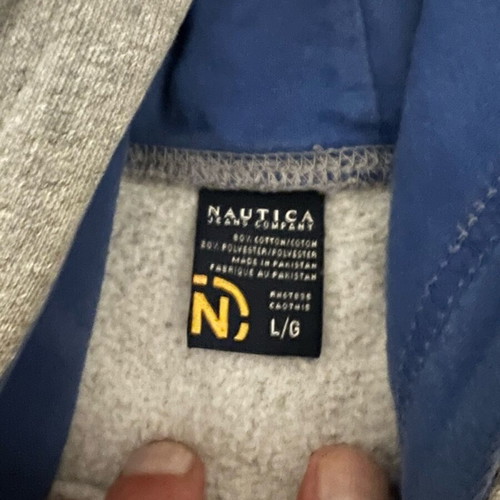 Nautica hoodie size L oversize, like new, gray and blue