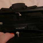 Michael Kors Nola shoulder bag like new, black and silver satin
