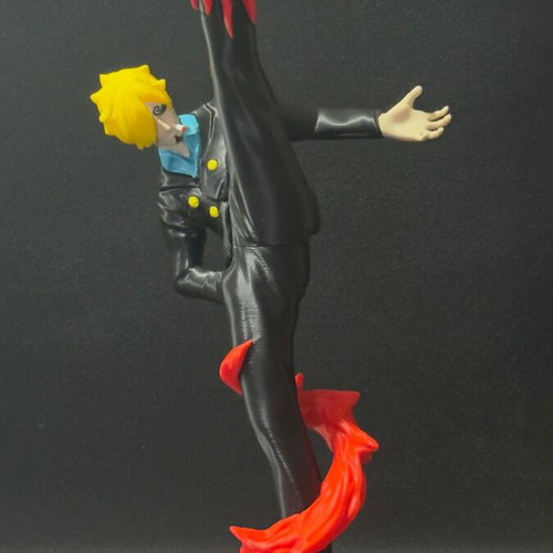 Sanji One Piece figure 39cm with flame effect made to order