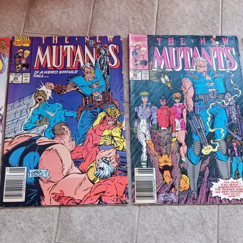 New Mutants comics used, set of 5 issues 1991 with Cable cameo