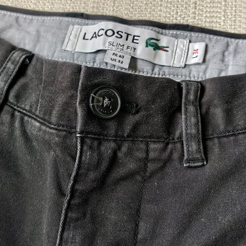 Lacoste men's chino pants like new, black, size 32/34