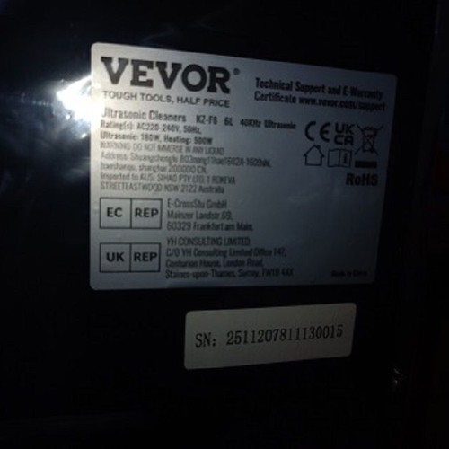 VEVOR 6L Ultrasonic Cleaning Machine new