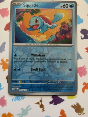 Squirtle 007/165 Sv Scarlet & Violet 151 Reverse Holo card NM