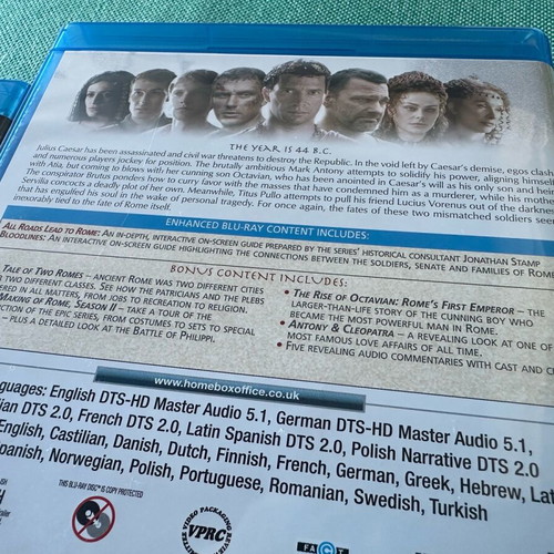 Rome Blu-Ray like new with Greek subtitles, complete seasons