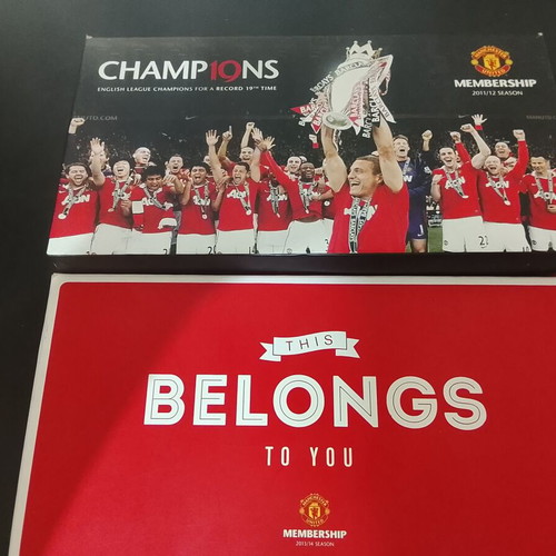 Manchester United Membership boxes used, pack of 4