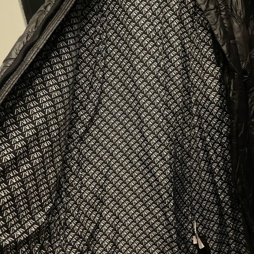 Zara oversized puffer jacket used, black, size L