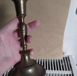 Candlestick used 18cm brass