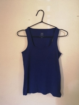 T-Shirt navy blue used, cotton, size S