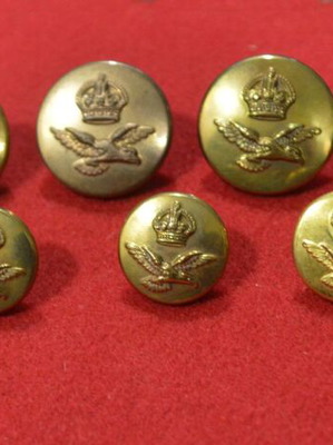 Μεταλλικά κουμπιά Βρετανικής Πολεμικής Αεροπορίας RAF μεταχειρισμένα, Β΄ΠΠ