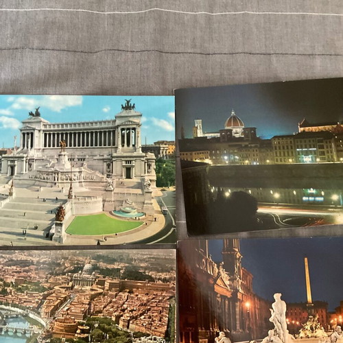Set of 10 vintage 80s collectible crates postales from three Italian cities in excellent condition