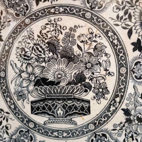 Ceramic plate used, old