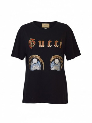 Gucci Amor Caecus T-Shirt Large with Sequins Black used like new
