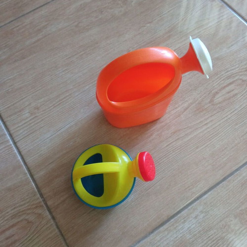 Children's watering cans used, both together