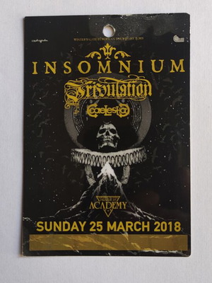 Photopass Insomnium+Tribulation used, 25-3-2018