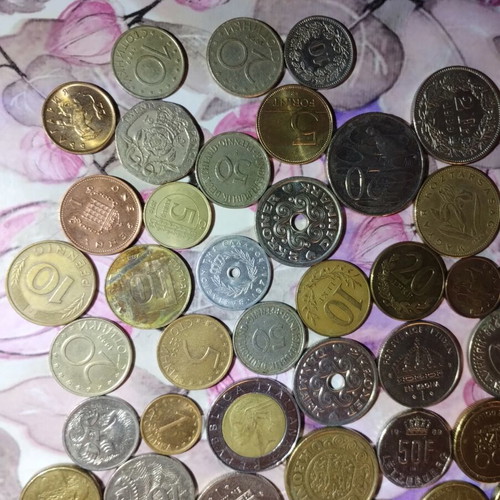 Foreign coins used collection