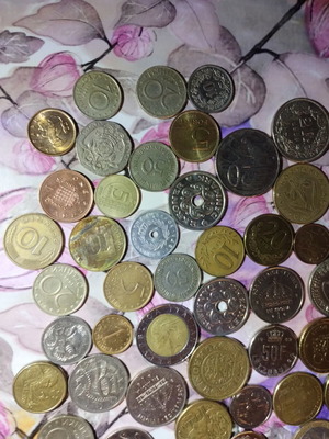 Foreign coins used collection