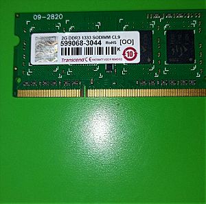 Laptop ram DDR3 Transcend 2gb 1333