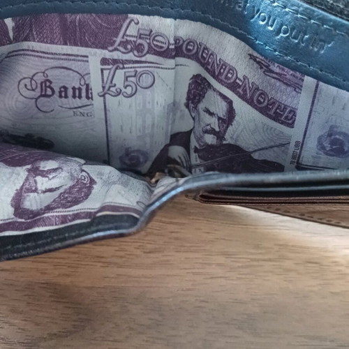 Ted Baker Δερμάτινο Ανδρικό Πορτοφόλι Καφέ-Μαύρο Μεταχειρισμένο