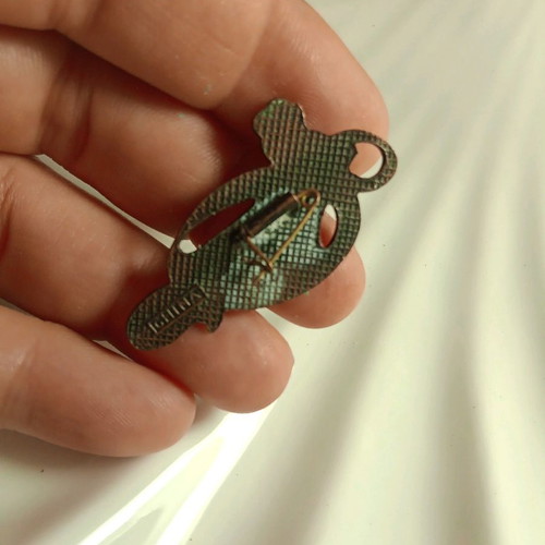 Embossed Pin Chinese Flying Goddess vintage copper color like new