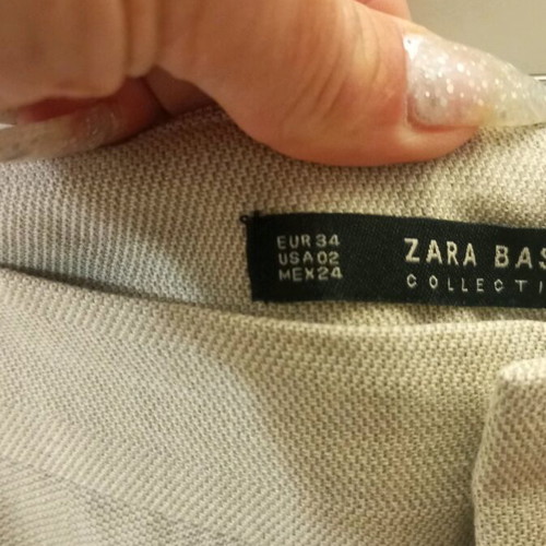 Zara fabric pants used, beige, size XS