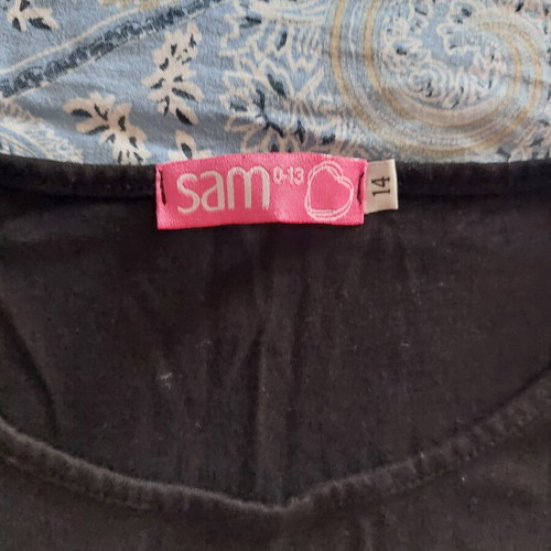 Girls' Pajamas size 14 like new, black and gray
