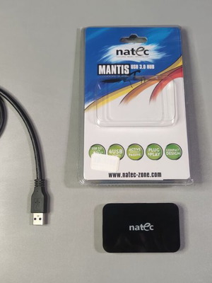 Natec Mantis USB Hub 3.0 4 θυρών μεταχειρισμένο με αποσπώμενο καλώδιο