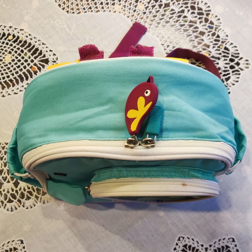 Marcus and Marcus Blue Insulated Elephant Backpack used for Kindergarten