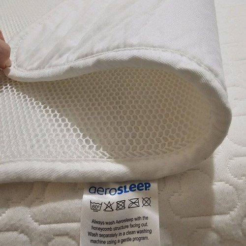 Aerosleep Evolution Premium crib mattress used with topper 70x140cm