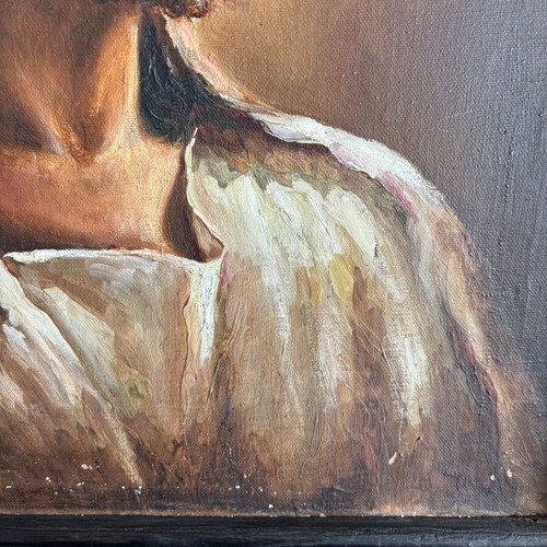 Painting Head of Jesus Christ used, canvas copy